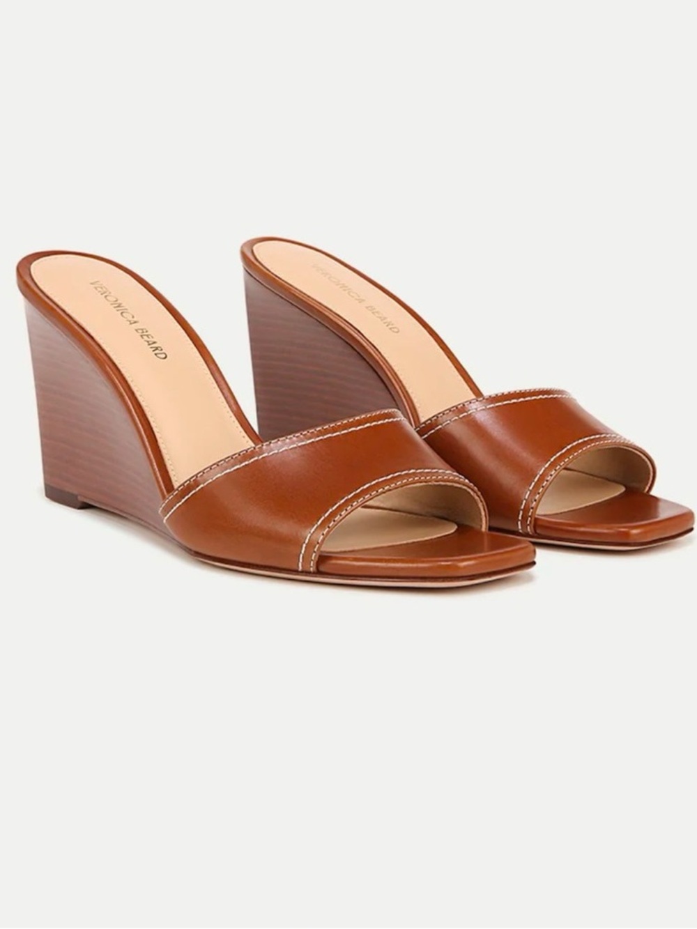 Veronica Beard Brown Ellen Wedge Sandal Size 8